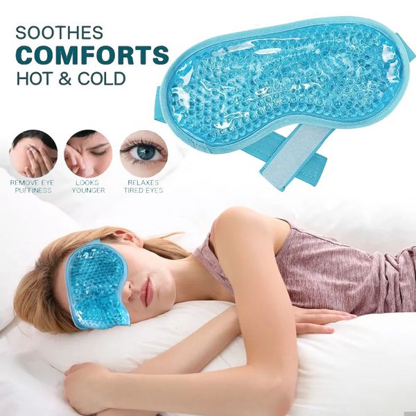 Slaapmaskers Gel-ijs-oogmasker IJskompres Slaapmaskers Schoonheid Ogen Gezondheidshulpmiddelen Anti-donkere kringen Ogenzak Relax Slaaphulp Koelend gelmasker 231012