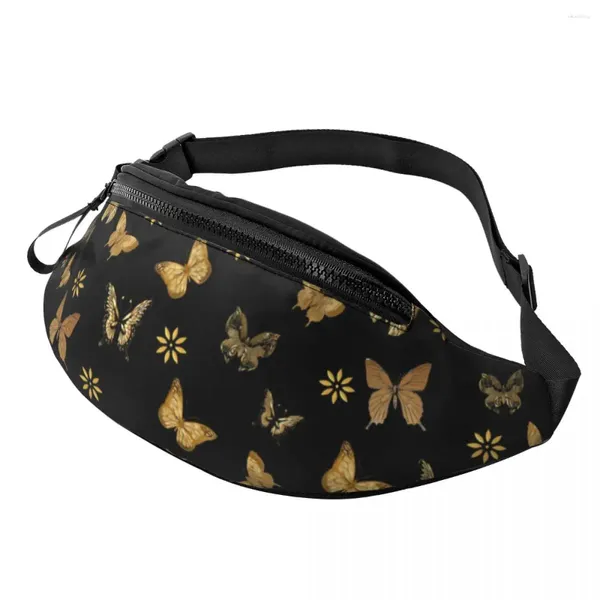 Taillentaschen Golden Butterfly Bag Cute Animal Running Women Pack Polyester Funny