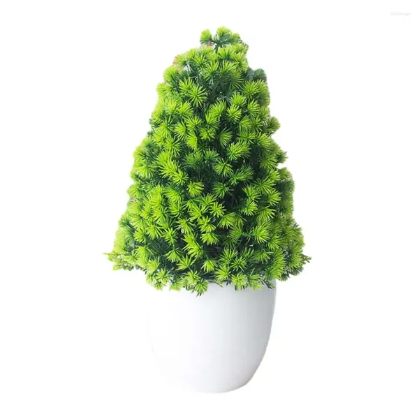 Fiori decorativi Plastica durevole Simulazione Albero di Natale Bonsai Decorazione domestica piccola e vivace Perfetta per feste Matrimoni Uffici