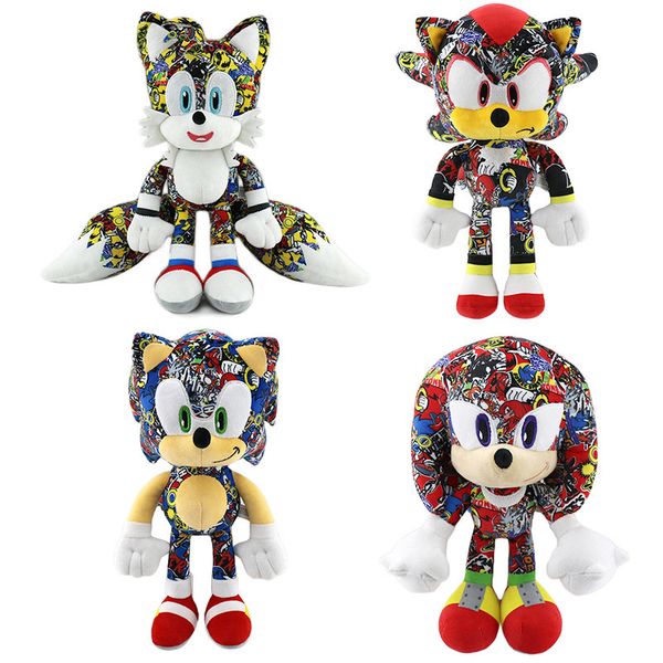 Anime Peluche Ripiene Animali Giocattolo Carino 2023 Nuovo Stampato Riccio Bambola Compagno di Giochi per Bambini Decorazione Della Casa Ragazzi Ragazze Compleanno Festa dei Bambini Natale 4 Stile 30 cm