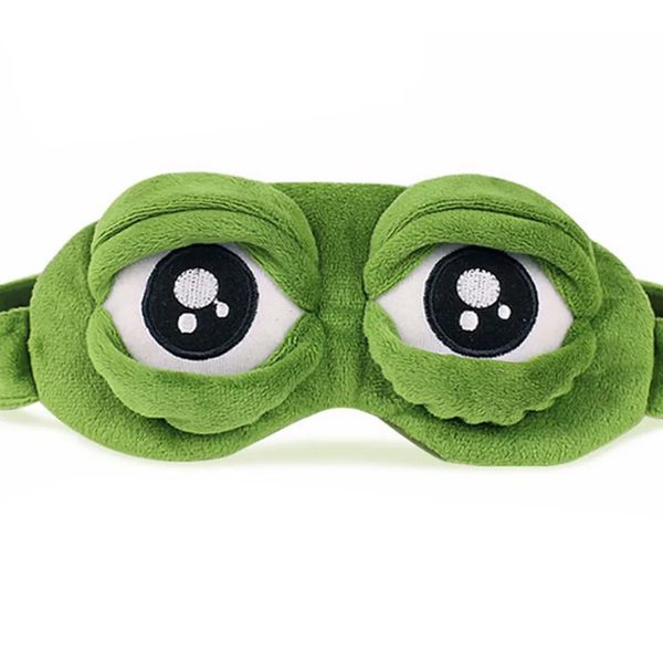 Schlafmasken, 3D-Schlafmaske, trauriger Frosch, natürlicher Schlaf-Augenschutz, Augenklappe, für Damen und Herren, weich, tragbar, Augenbinde, Reise-Augenklappe 231012