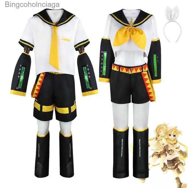 Thema Kostüm Anime Rin Len Halloween Uniform Cosplay Komplette Sets Tops + Shorts Frauen Männer Geburtstag Geschenk GiftL231013