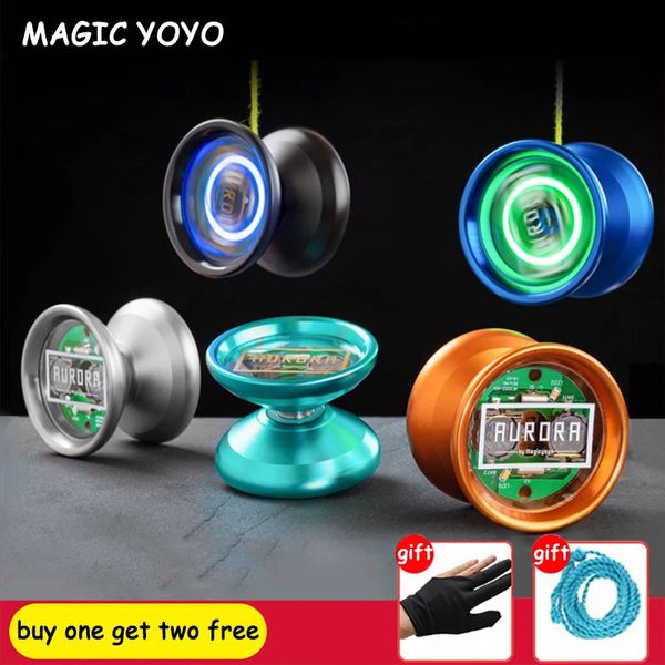 Волчок MAGIC YOYO из натуральной йо-йо, детские игрушки для мальчиков, специальные светящиеся профессиональные игрушки для пожилых людей, подарок на день рождения 231013