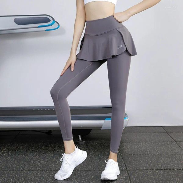 Pantaloni attivi Leggings Sport Donna Fitness Yoga con pantaloncini tascabili Gonna da tennis Autunno Inverno Abiti da allenamento per badminton 2023 Taglie forti