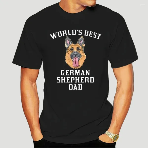Camiseta masculina do mundo pastor alemão pai cão proprietário gráfico camiseta verão casual camiseta 8873a