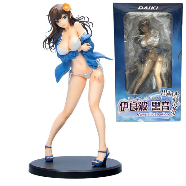 Trajes de mascote 25 cm Anime Figura Black Ship Attack Girl Iraha Black Sound Bikini pode ser totalmente removido Sexy Girl Action Figure Modelo Brinquedos Presentes