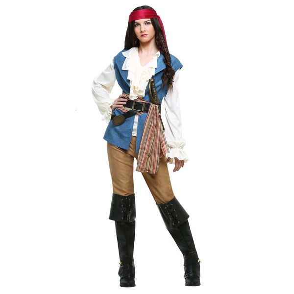 Cosplay Halloween Kostüm Party Cosplay Weibliche Pirat Bühne Roten Schal Frauen Erwachsene Kostümecosplay