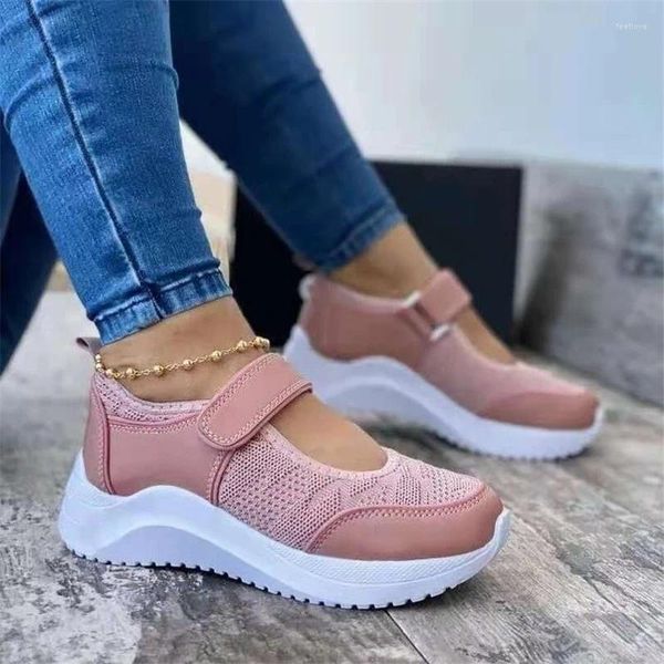 Kleid Schuhe Mode Frau Keilabsatz Mesh Turnschuhe Outdoor Walking Casual Damen Athletic Fintess Yoga Atmungsaktive Schuh Sommer