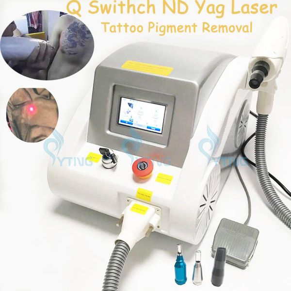 Vendita calda efficace Q Switch Nd Yag Macchina per la rimozione del tatuaggio Laser Attrezzatura per la bellezza Pigmentazione Rimozione delle lentiggini Offerta Manuale dell'utente Video