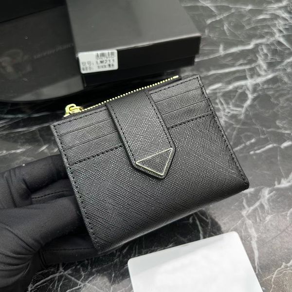Portafoglio di design di lusso per donna uomo porta carte di marca portafogli moda casual portamonete porta carte nero navy con scatola
