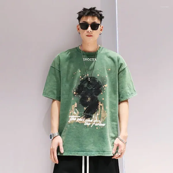 Men's T Shirts 2023 Loose Creative 3d Printed Tshirt Summer Clothing China-chic Vintage Casual Couple Oversized Short Sleeve Tops