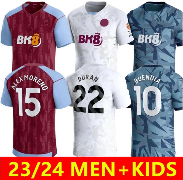 23 24 DIABY maglie da calcio casa 2023 2024 AsTOn VilLaS maglia da calcio allenamento da trasferta KAMARA Camisetas MINGS McGINN WATKINS Kit da uomo per bambini