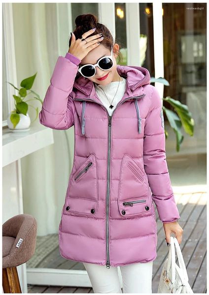 Женские тренчи 2023 Mujer Parkas Invierno Maxi Size, зимнее пальто, женские теплые парки с капюшоном, толстые куртки Casaco De Inverno WXF397's