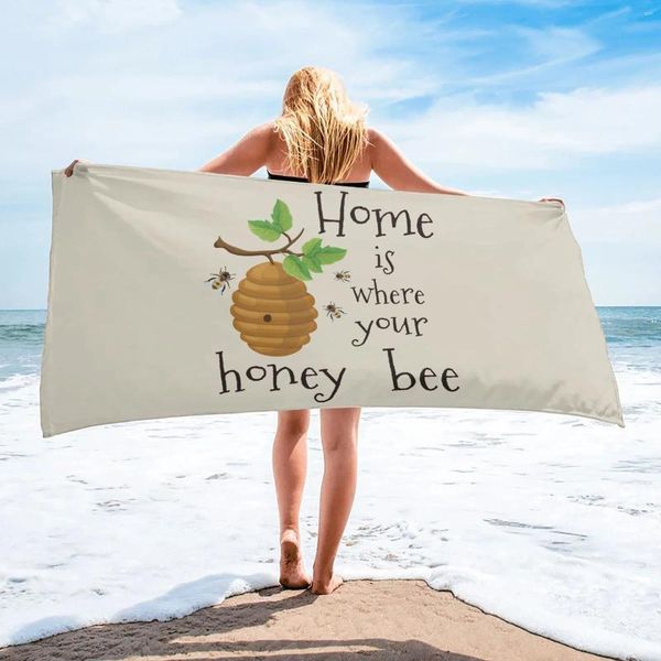 Handtuch Bees Hive Farm Mikrofaser-Badetuch für Badezimmer, Pool, Meer, weicher Strand, schnell trocknend, Sportgesicht