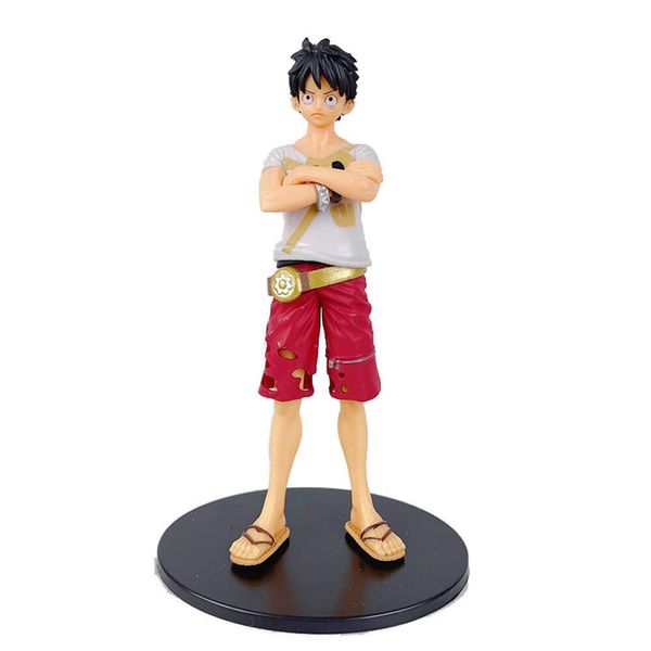 Trajes de mascote 16cm uma peça anime figura macaco d luffy versão do filme figura de ação pvc coleção modelo ornamentos clássicos brinquedos presente