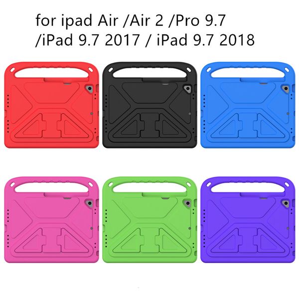 Kanat Tasarımı Kanıtı Doku Doku Şok geçirmez Tutucu İPad Air 2 Pro 9.7 Air2 EVA Malzeme Standı Kalem Yuvası ile Sağlam Kılıf