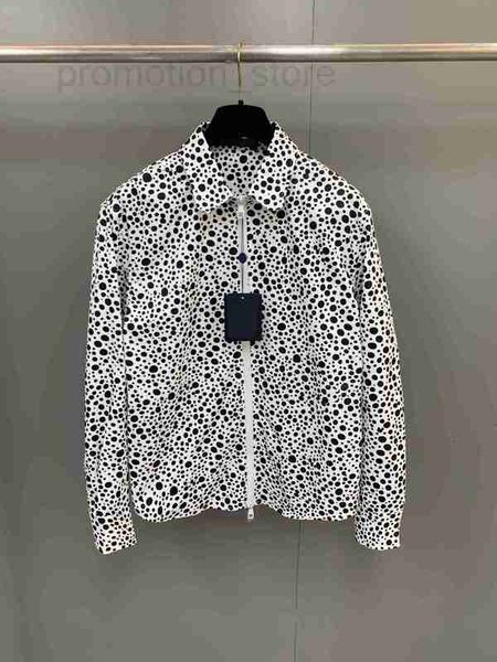 Herren-Freizeithemden Designer 2023 Neue Designerhemden Mode Polka Dot Print Design Europäische Größe Luxusmarke Herren Casual Reißverschlusshemd 5MIO