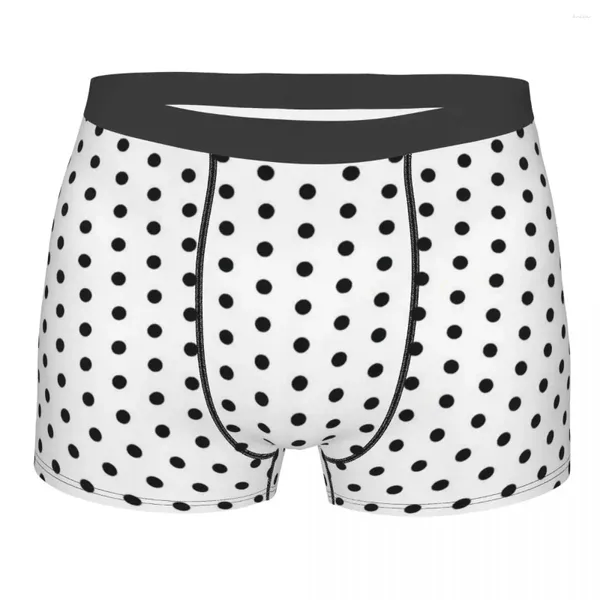 Unterhose, schwarze Punkte auf weißen Herren-Boxershorts, sehr atmungsaktiv, Top-Qualität, Geschenkidee