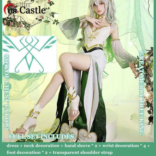 Thema Kostüm Spiel Genshin Impact The Greater Lord Rukkhadevata Cosplay Come Sets Frauen Sexy Kleid Weihnachten Neujahr Geburtstag Party CosL231013