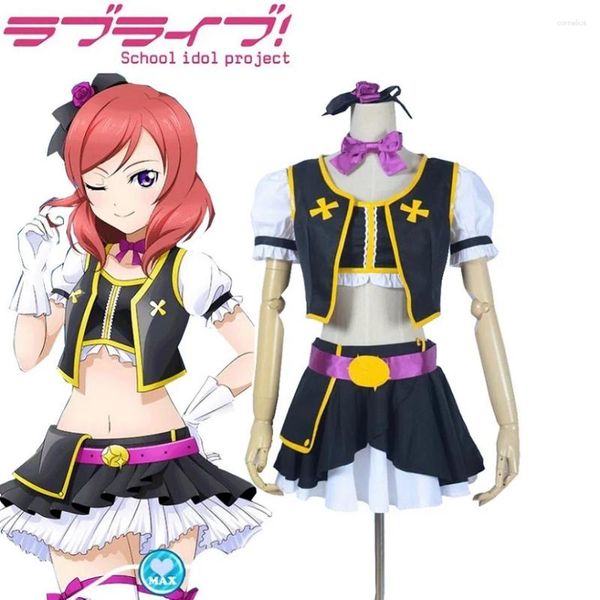 Trajes de anime Cos Lovelive Maki Nishikino Conjunto de fantasias de cosplay