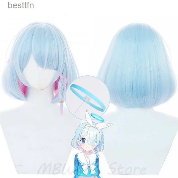 Tema Traje Jogo Arquivo Azul Arona Plana Cosplay Prop Headwear H Peruca Anime Cute Girl Role Play Halloween Carnaval Festa de Natal PropsL231013