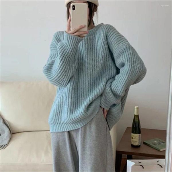 Damenpullover Lazy Wind Dicker Nadelpullover Herbst und Winter Slim Gentle Plus Size Strickoberteil