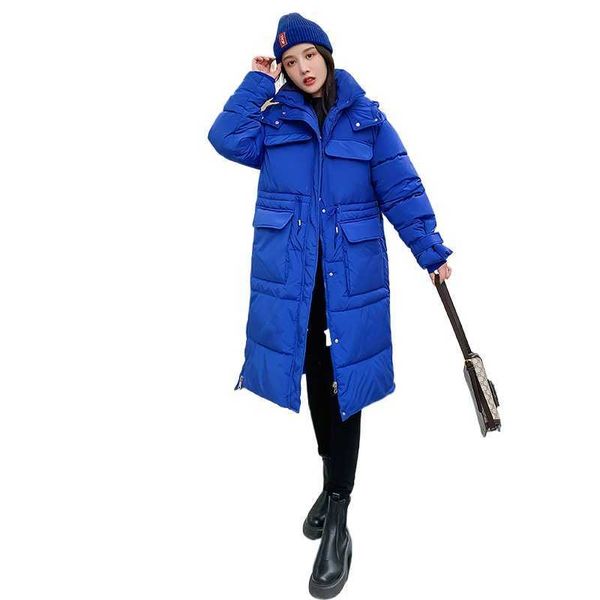 Nova cor sólida longo em linha reta casaco de inverno casual feminino parkas roupas com capuz elegante jaqueta de inverno feminino outerwear 71h5h