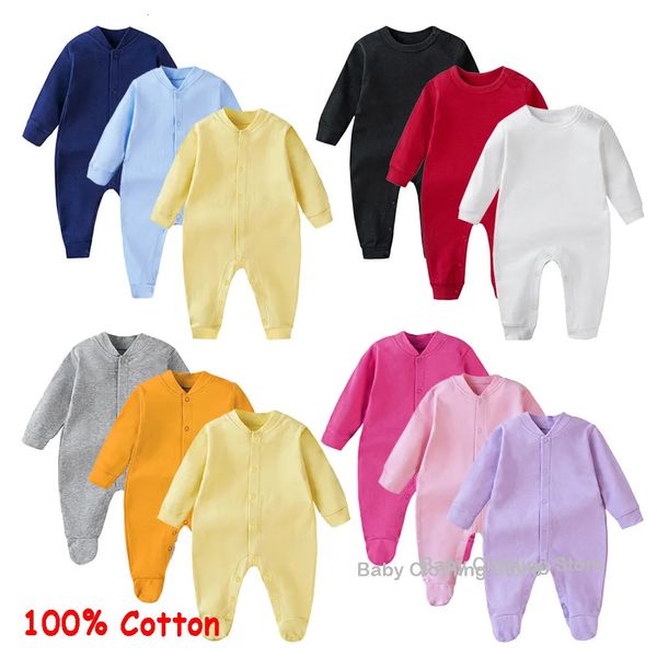 Strampler geboren Baby Kleidung Strampler Junge Schlafanzug Mädchen Nachtwäsche Einteiler Overall Weiß Schwarz Braun Gelb Blau Rose Rosa Grau 231013