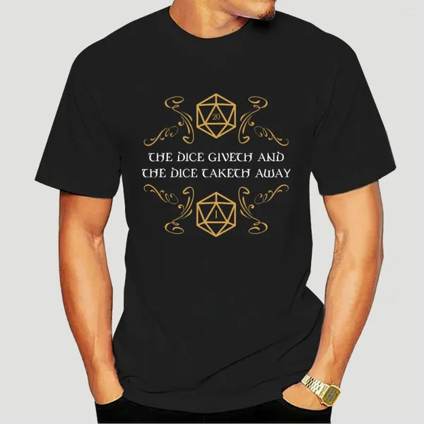 Мужские футболки The Dice Gives And Taketh Away Dnd D Inspired Shirt Хлопковый дизайн Удобный весенне-осенний крутой узор 0151E