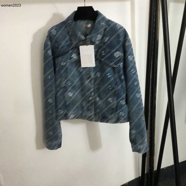 Kadın moda kızı denim ceket denim ceket boyutu S m l Yüksek kaliteli uzun kollu denim palto Ekim10