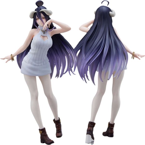 Trajes de mascote 21 cm Overlord Albedo Anime Figura Sexy Vestido Albedo Action Figure Ainz Ooal Vestido Estatueta Pvc Adulto Coleção Modelo Boneca Brinquedos