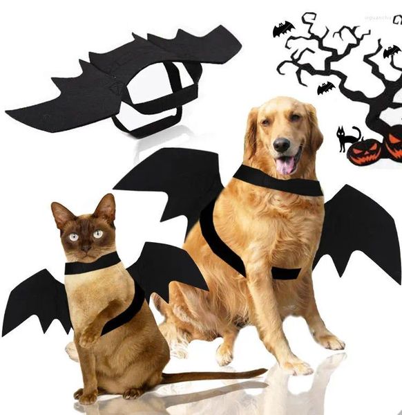 Hundebekleidung, Katze, Halloween, Haustierkleidung, Kleidung, schwarze Fledermausriemen-Flügel