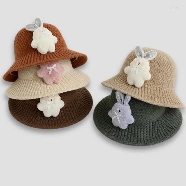 Cappelli Neonate Cappello da pescatore Bambino Bambini Cartone animato Autunno e inverno Parasole lavorato a maglia Neonati all'ingrosso