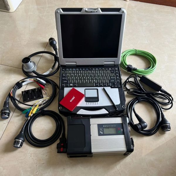 MB Star Diagnostic C5 Scan Tool com SSD Laptop CF31 I5 4G pronto para usar SD Connect 12V 24V Carros Caminhões