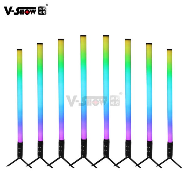 Vshow Batterie Pixel Tube LED RGB 3in1 360 -Grad IP65 Wireless Fernbedienung 8pcs mit Fall