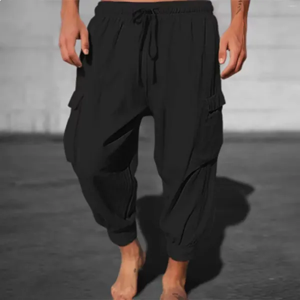 Pantaloni da uomo con coulisse ampia Nine Minute Casual con elastico per pantaloni chino da uomo