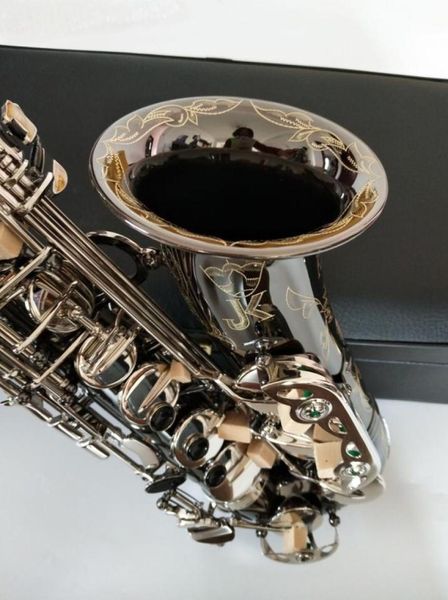 Nova Alemanha JK SX90R Keilwerth Saxofone Alto Preto Níquel Liga de Prata Alto Sax Instrumento Musical de Latão Com Caso Bocal Cop7129926