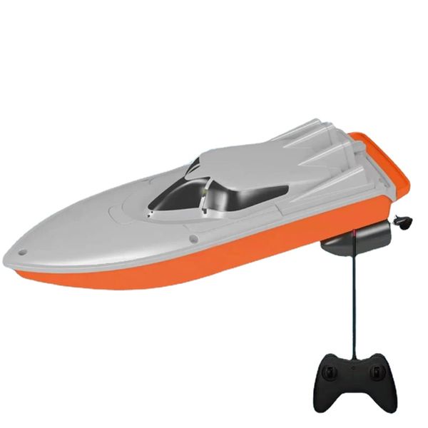Barca RC 2.4G ad alta potenza, doppio motore ad alta velocità, impermeabile, 10 km/h, barca telecomandata per bambini