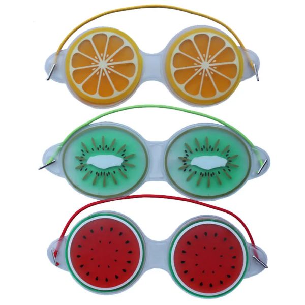 Maschera per gli occhi con gel di ghiaccio Maschere per il sonno Bomboniera per feste Impacco freddo Gel di frutta carini Occhi Sollievo dall'affaticamento Cura del raffreddamento Rilassamento LL