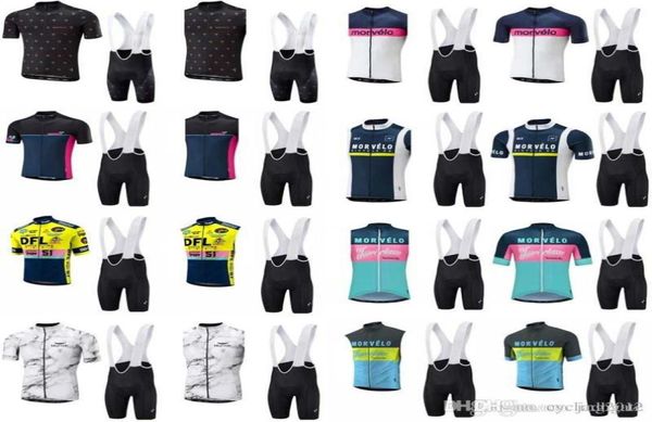 Morvelo Team Men039s Bisiklet Kısa Sleevessleeveless Yelek Jersey Bib Şort Setleri Gömlek Yaz Nefes Alabilir Açık Ropa Ciclismo30982883389