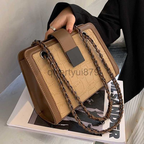 Umhängetaschen Super Hot Bag Damen 2023 Neue Mode Umhängetasche Herbst und Winter Western-Stil Kette Bagqwertyui879