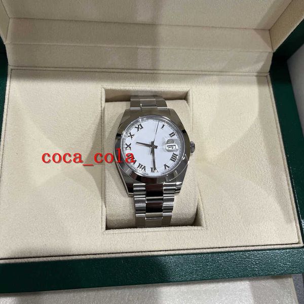 Mens relógios Rolx New Strap Lunes Wristwatch 41mm 126300 Branco Fevereiro de 2023 Movimento 904L Bracelete automática Impermeável X4FKZ