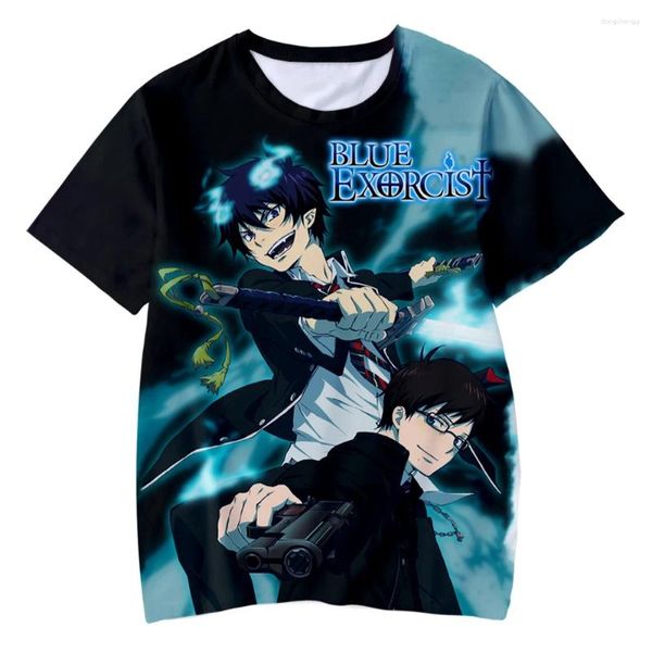 Magliette da uomo Magliette blu dell'esorcista Anime Stampa 3D Streetwear Uomo Donna Moda casual Camicia oversize Harajuku Bambini Magliette Magliette e camicette Abbigliamento