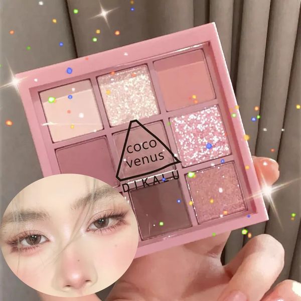 Sombra de olho 97 cores paleta de sombra rosa rosa terra perolado fosco leite chá glitter maquiagem duradoura conjunto cosmético coreano 231012