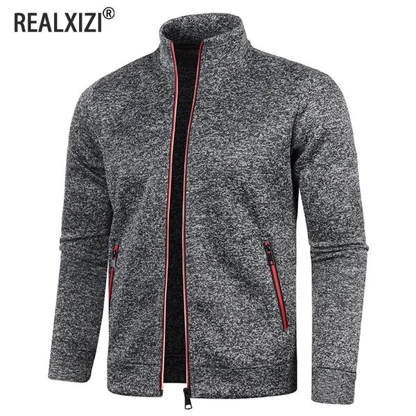 Männer Leder Faux Jacken Zipper Hoodies für Männer Einfarbig Langarm Schneeflocken Sweatshirts Rollkragen Jacke Männer Streetwear 231012