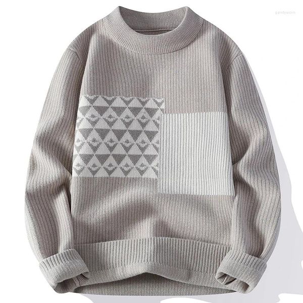 Erkek Sweaters 2023 Sonbahar Kış Moda Erkekler Eklenmiş Kaşmir Sweater Erkek Günlük Yumuşak Sıcak Örgü Üst Kalite Kültürü Erkek Giyim