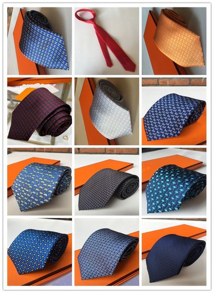 ss2023 Gravatas de seda masculinas Kinny Slim Narrow Polka pontilhada carta Jacquard tecido gravatas feitas à mão em muitos estilos com caixa 881