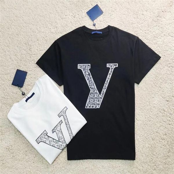 Site officiel Designer Summer Mens Designer T-shirt Casual Man Femme Tees avec lettres Imprimer manches courtes Top vendre de luxe Men283B