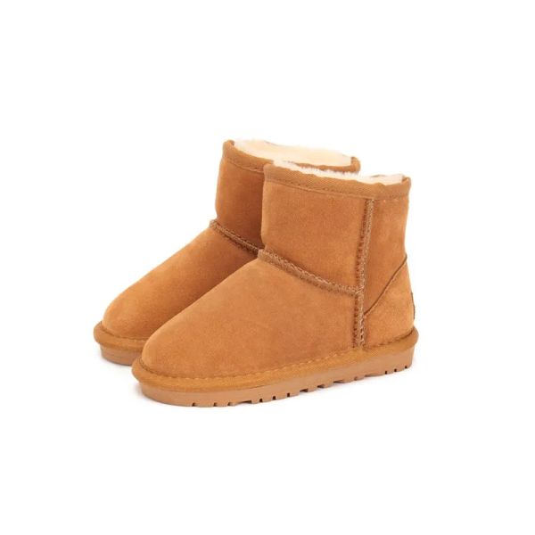 Stiefel, Kleinkinderstiefel, Kinder-Designer-Schnee, australische Kleinkinder, Mädchen, Jungen, warmer Stiefel, Jugend-Schuhstiefeletten aus Leder