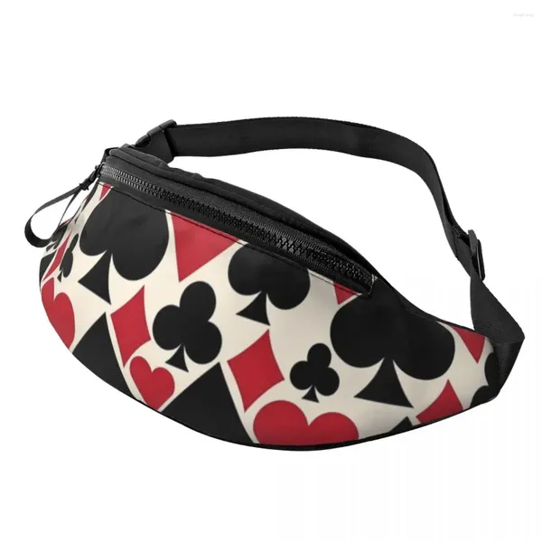 Marsupi Borsa per carte da poker Casino Fun Bicycle Male Pack Stampa in poliestere